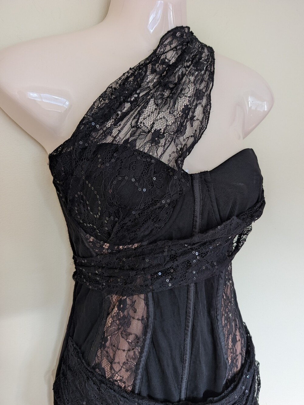 mistress rocks black sequin lace mini dress Medium - Picture 8 of 15